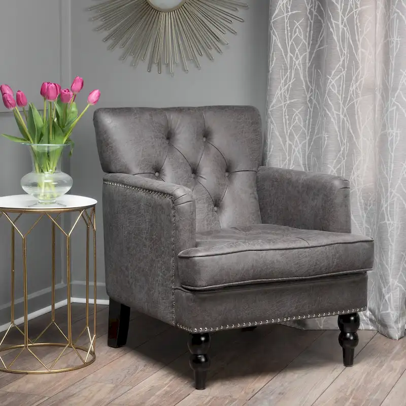 Malone Microfiber Club Chair by Christopher Knight Home - 28.00 L x 29.50 W x 33.50 H