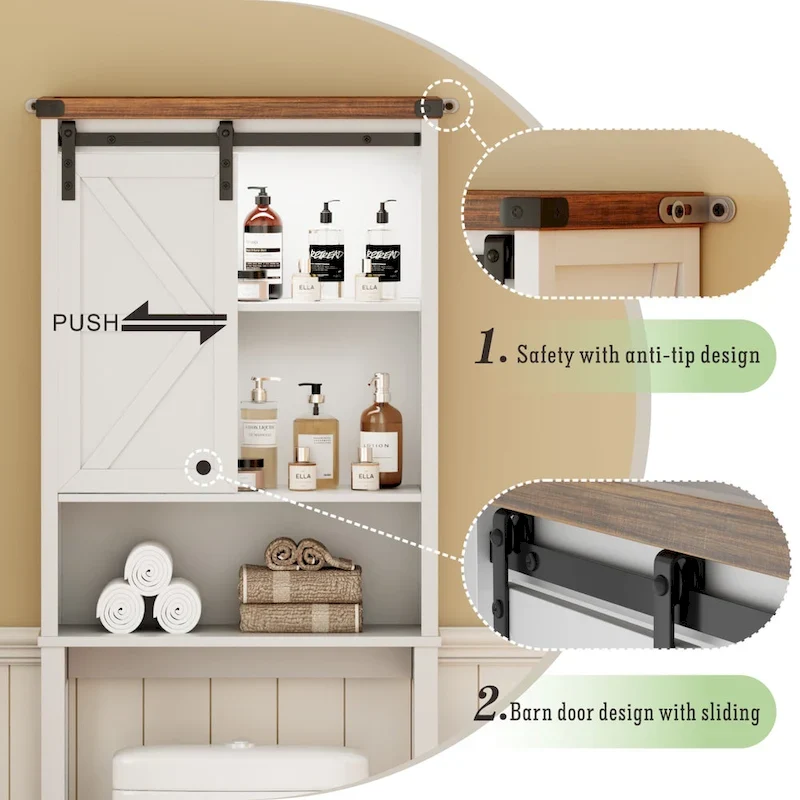 Freestanding Over The Toilet Storage - N/A