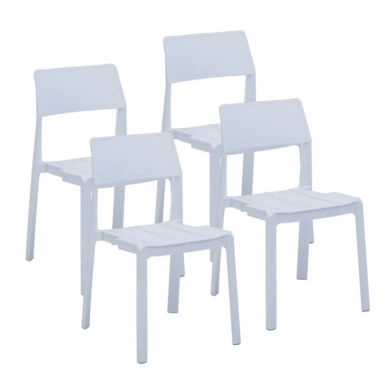 Porthos Home Brock Stackable Dining Chairs Set of 4, Overall Plastic