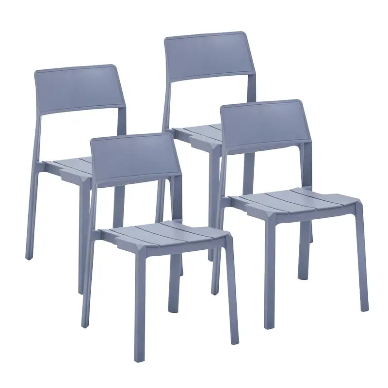 Porthos Home Brock Stackable Dining Chairs Set of 4, Overall Plastic