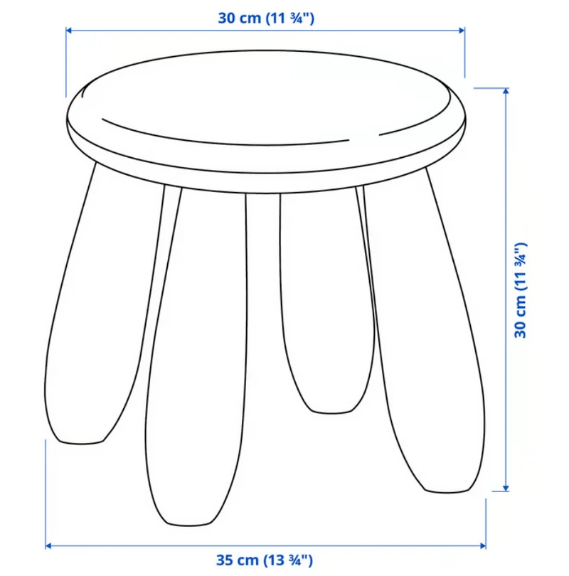 MAMMUT Children's stool, in/outdoor/red