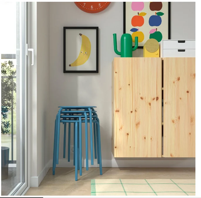 MARIUS stool , blue, 45 cm