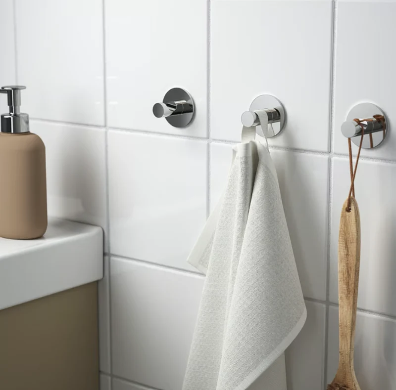SKOGHALL Hook, self-adhesive, chrome-plated
