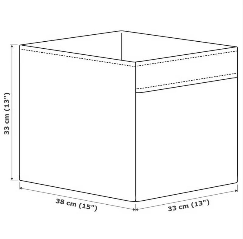 REGNBROMS Box, heart pattern/pink, 33x38x33 cm