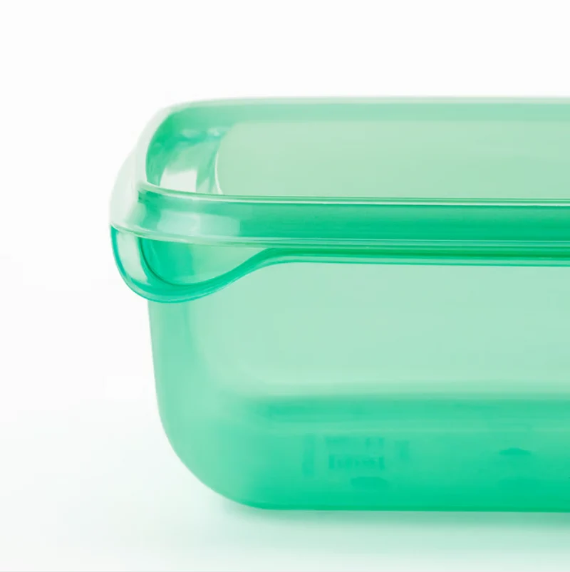 PRUTA Food container with lid, set of 17, green