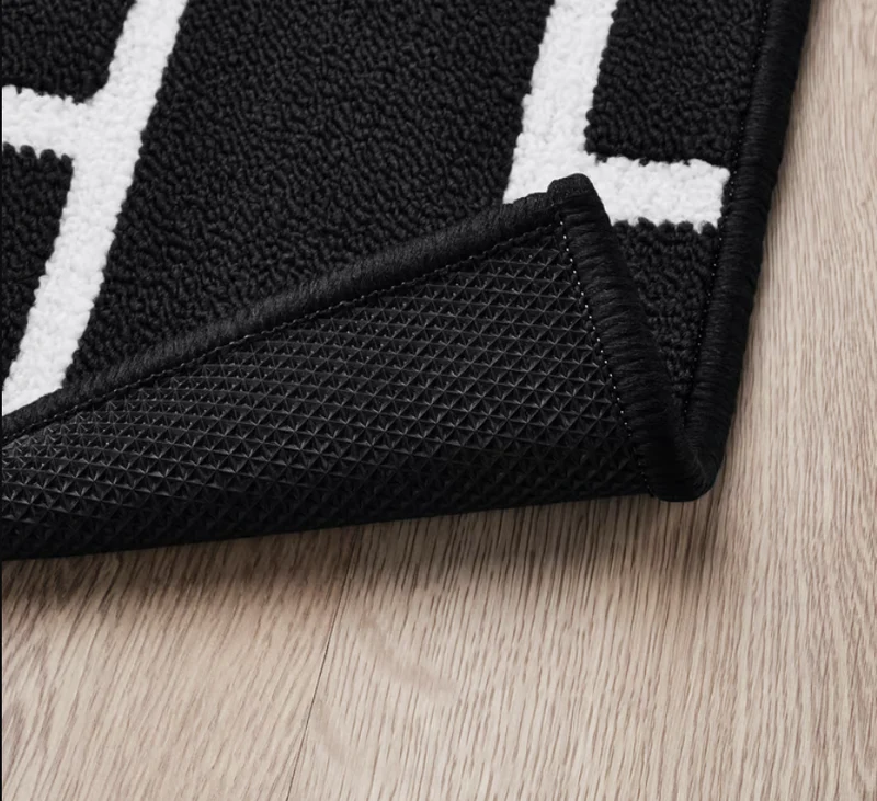 VANDPLATS Door mat, black/brick pattern, 40x60 cm