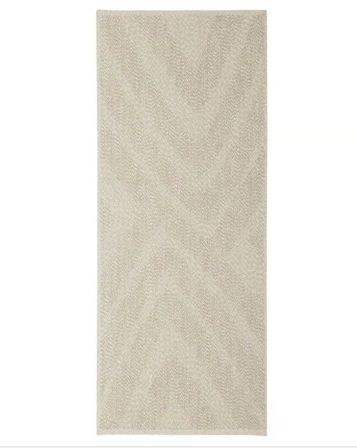 FULLMAKT Rug flatwoven, in/outdoor, beige/mélange, 80x200 cm