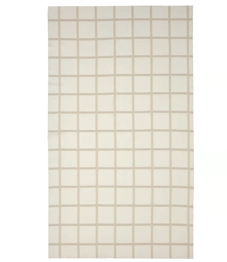 NISSÖGA Tablecloth, beige/white, 57x94 "