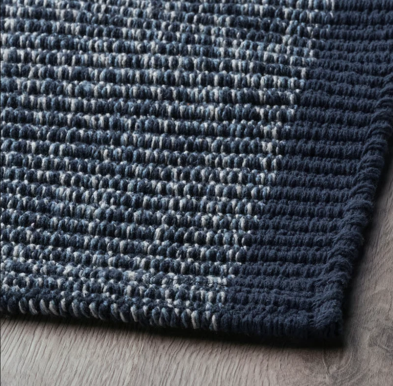 IDROTTSPLATS Rug, flatwoven, blue, 80x150 cm