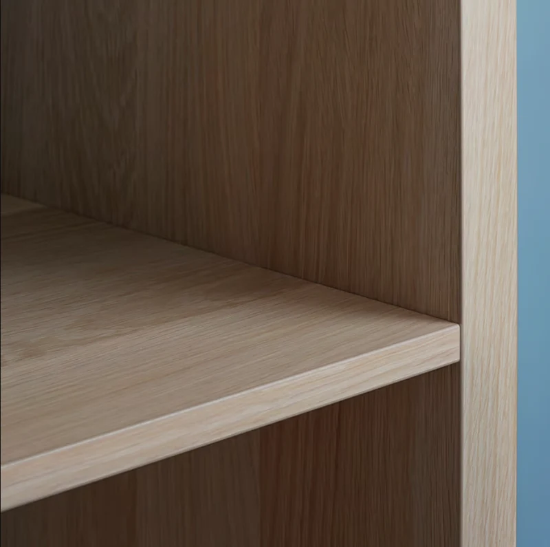 KALLAX Shelving unit, white stained oak effect, 42x147 cm