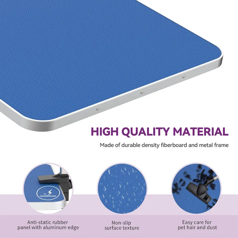42 Foldable Dog Grooming Table Blue
