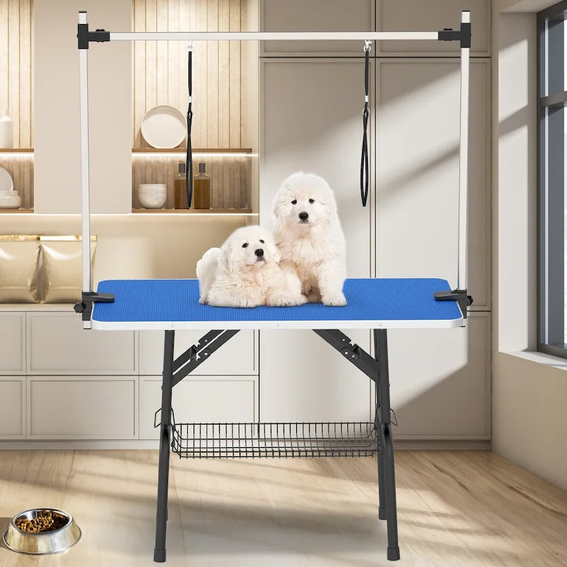 42 Foldable Dog Grooming Table Blue