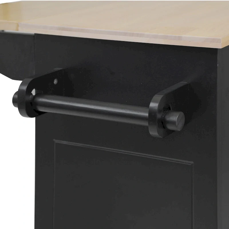 53.9 Kitchen Island Cart with Drop Leaf on Wheels