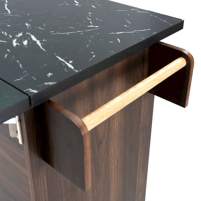 43.8W Kitchen Island with Trash Can Storage Cabinet - N/A
