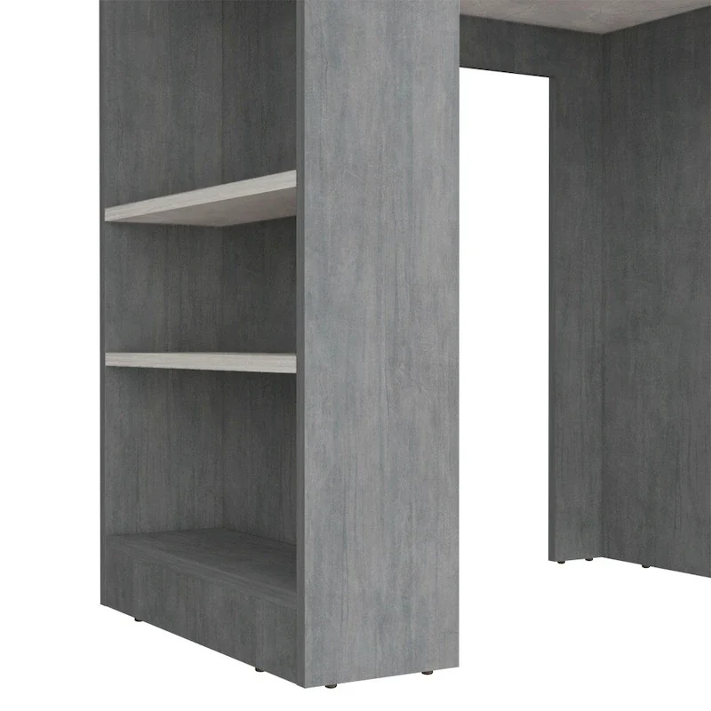 Kitchen Island Doyle, Kitchen, Concrete Gray / Ibiza Marble,High quality and durable