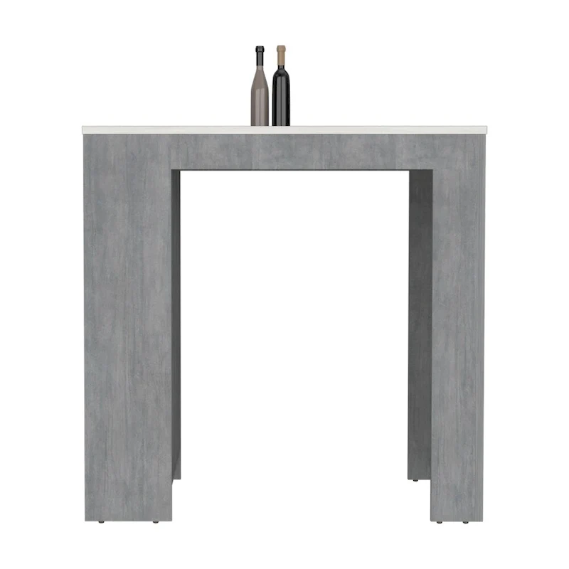 Kitchen Island Doyle, Kitchen, Concrete Gray / Ibiza Marble,High quality and durable
