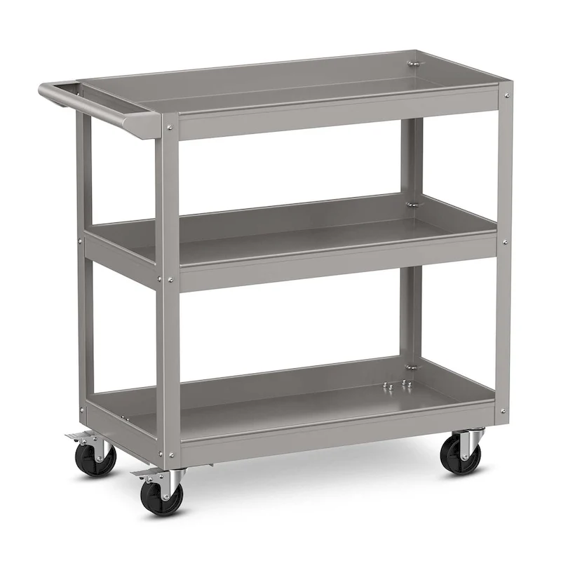 Costway 3-Tier Metal Utility Cart 400 lbs Storage Service Trolley Tool - See Details
