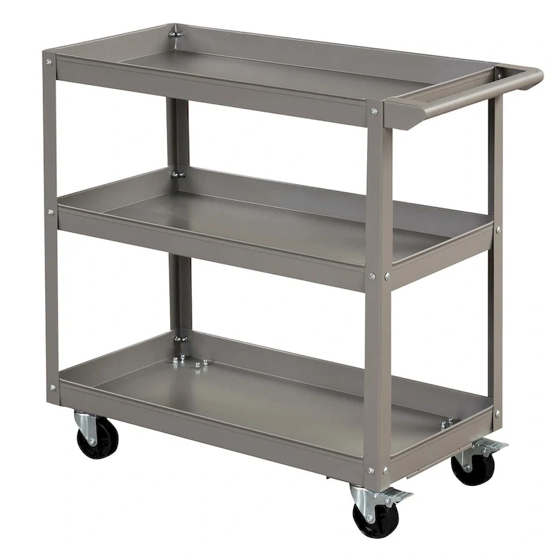 Costway 3-Tier Metal Utility Cart 400 lbs Storage Service Trolley Tool - See Details