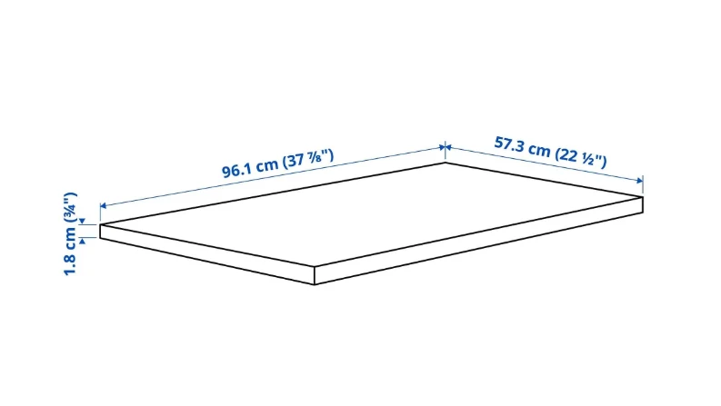 KOMPLEMENT shelf, dark grey, 100x58 cm