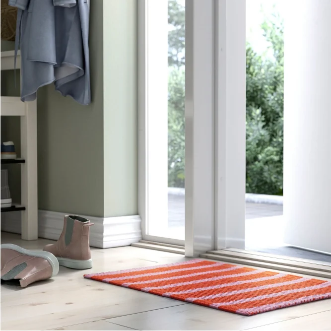 VAGSKYLT Door mat, pink/orange, 40x60 cm
