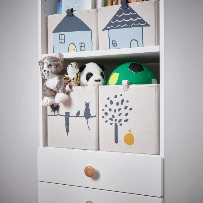 BARNDRÖM box, beige, 26x37x17 cm