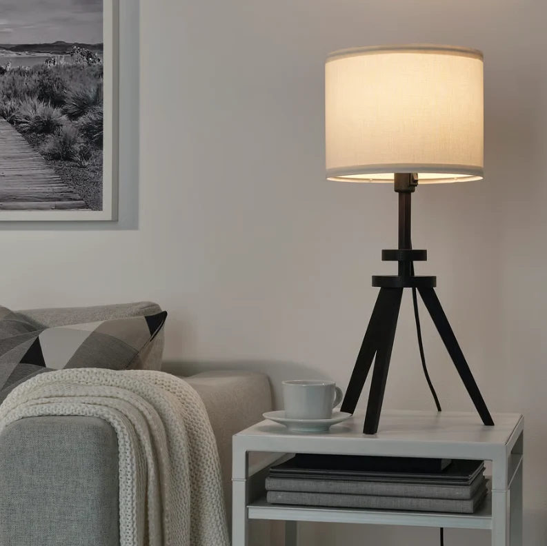 LAUTERS Table lamp, brown ash/white