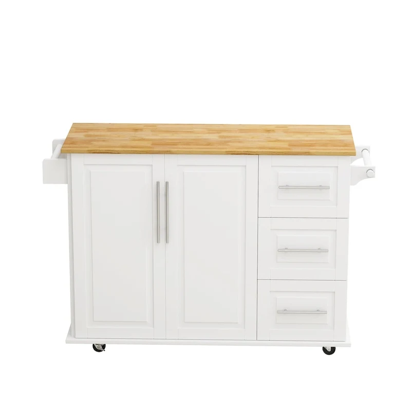 Kitchen Island Cart with 2 Door