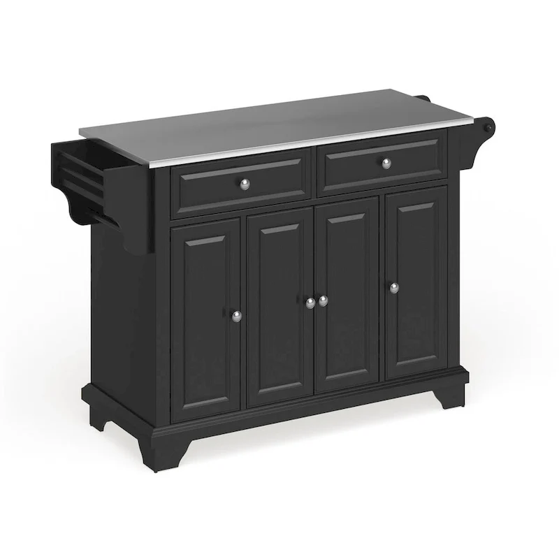 Crosley Lafayette Stainless Steel Top Full Size Kitchen Island/Cart - 18d x 51.5w x 36h