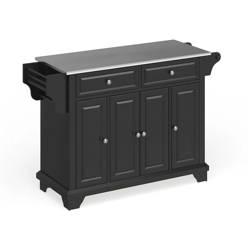 Crosley Lafayette Stainless Steel Top Full Size Kitchen Island/Cart - 18d x 51.5w x 36h