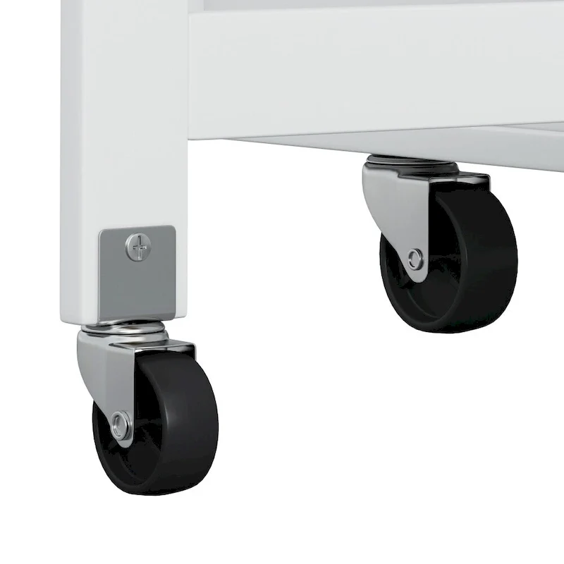 Kitchen Island Cart with 2 Door and 2 Drawers and Foldable Table Top