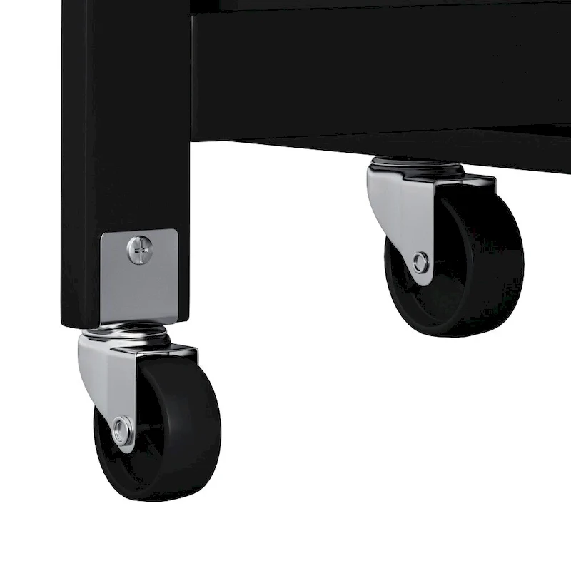 Kitchen Island Cart with 2 Door and 2 Drawers and Foldable Table Top