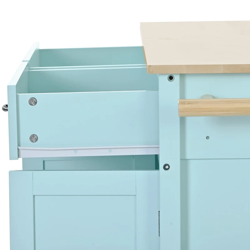 Homestyles Kitchen Island Finish with Wood Top Kitchen Cart