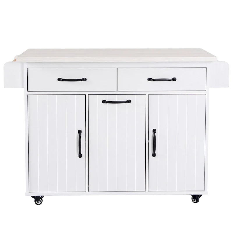 Kitchen Island with Trash Can Storage Cabinet by Harper&Bright Designs