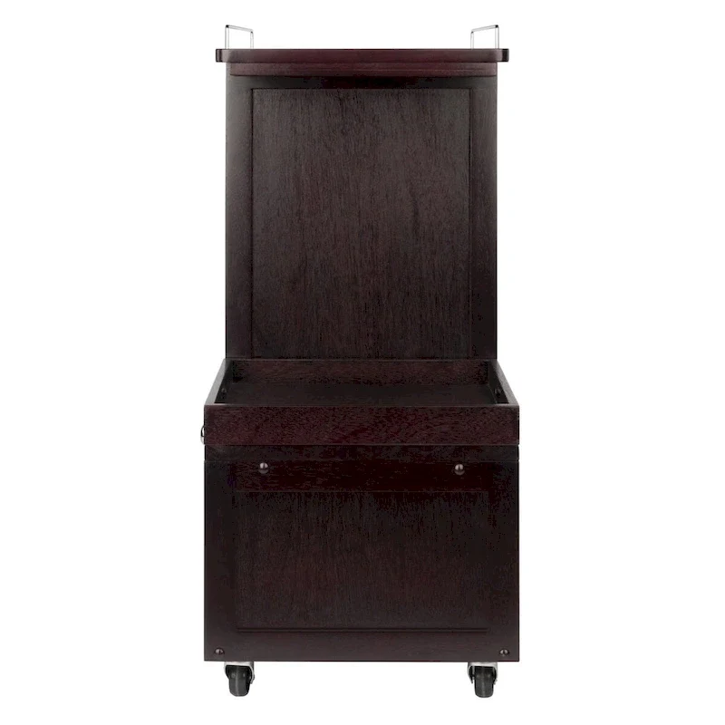 Galen Entertainment Cart, Espresso - 34.25 x 16.77 x 34.37 inches