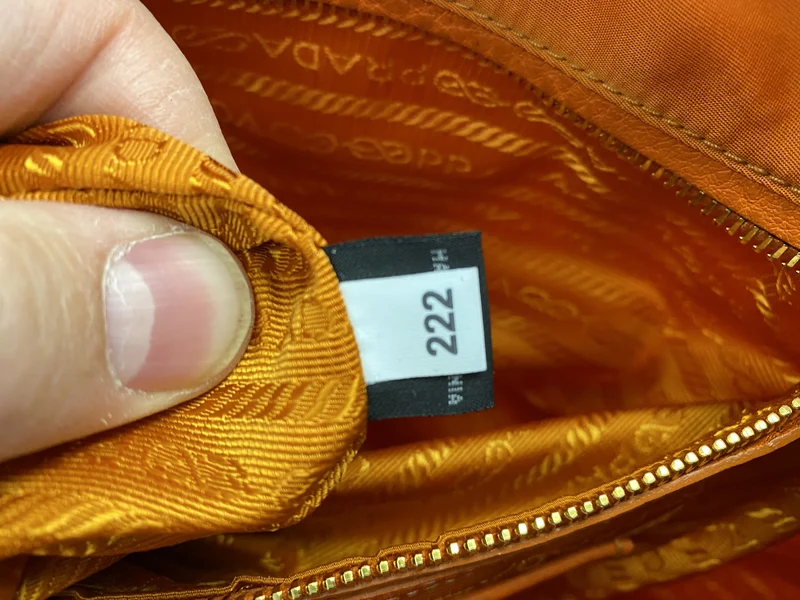 Prada Nylon Jacquard Tote Papaya - BR4634
