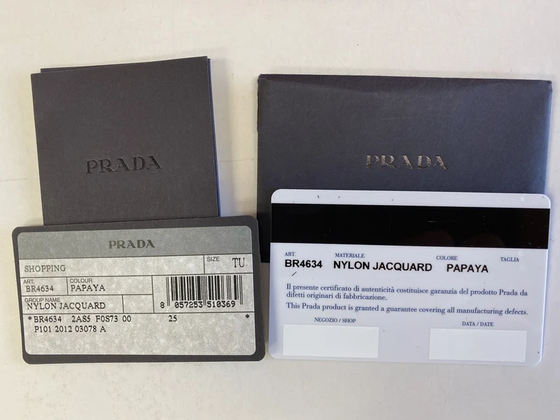 Prada Nylon Jacquard Tote Papaya - BR4634