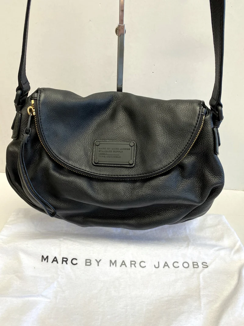 Vintage Marc by Marc Jacobs Black Leather Shoulder Bag with Dust Bag (Like New)