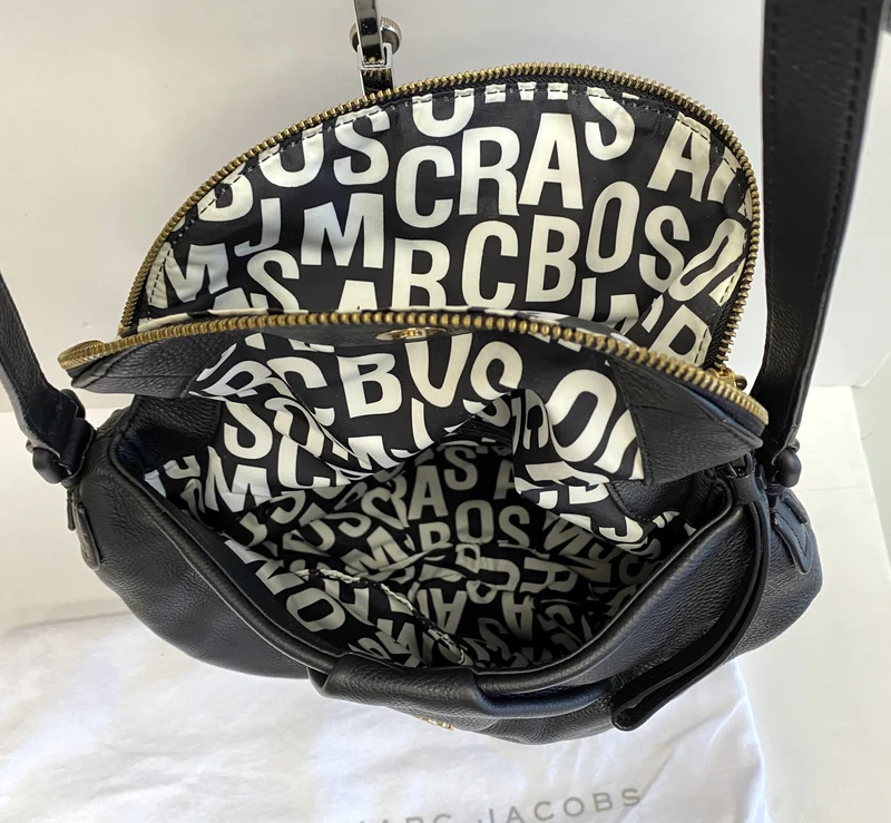 Vintage Marc by Marc Jacobs Black Leather Shoulder Bag with Dust Bag (Like New)