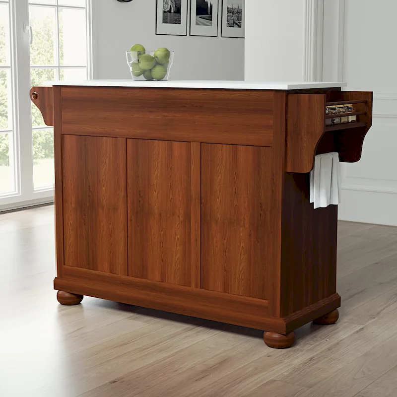 Crosley Alexandria Granite Top Full Size Kitchen Island/Cart - 52 W x18 D x 34 H