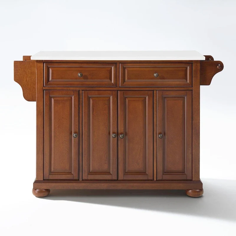 Crosley Alexandria Granite Top Full Size Kitchen Island/Cart - 52 W x18 D x 34 H