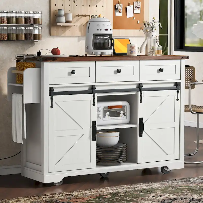Rolling Kitchen Cart on Wheels,for Home,Kitchen and Dining Room