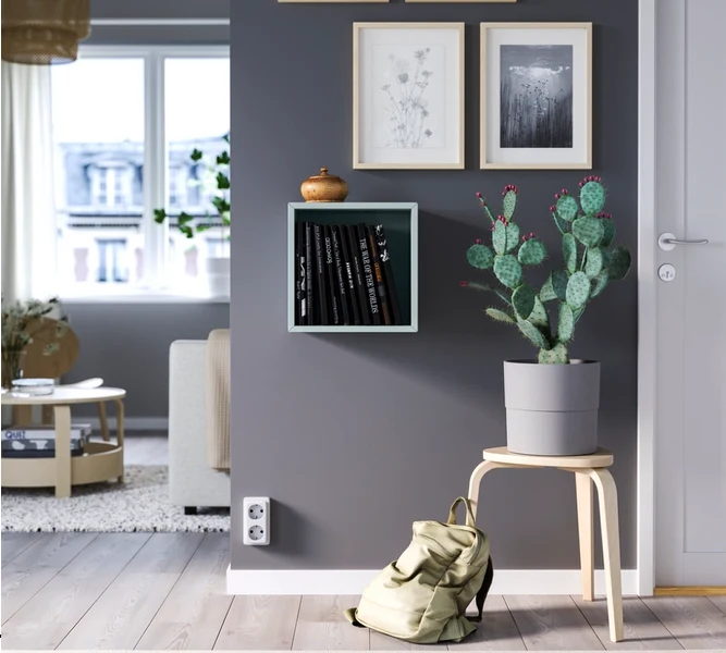 EKET Cabinet, grey-green, 35x35x35 cm