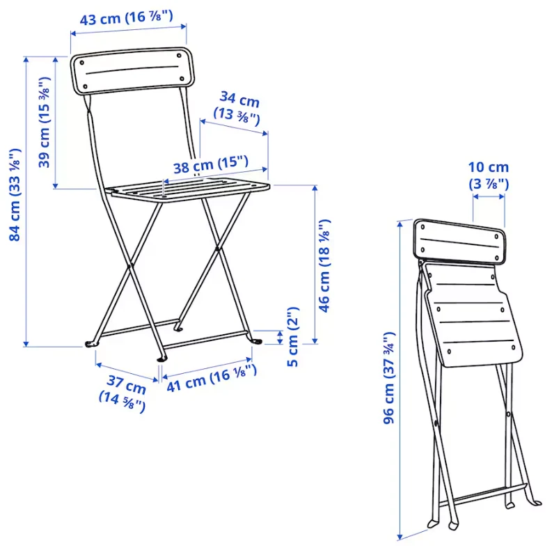 SUNDSO Folding chair, light green outdoor