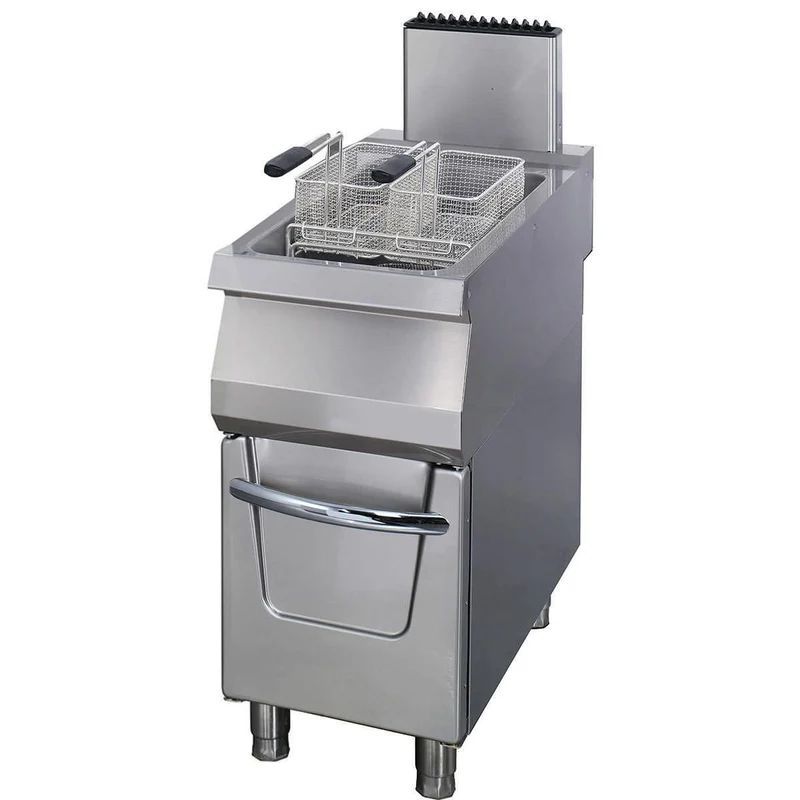 Premium friteuse - 1 x 22 L - unité simple - profondeur 90 cm - avec robinet de vidange - gaz