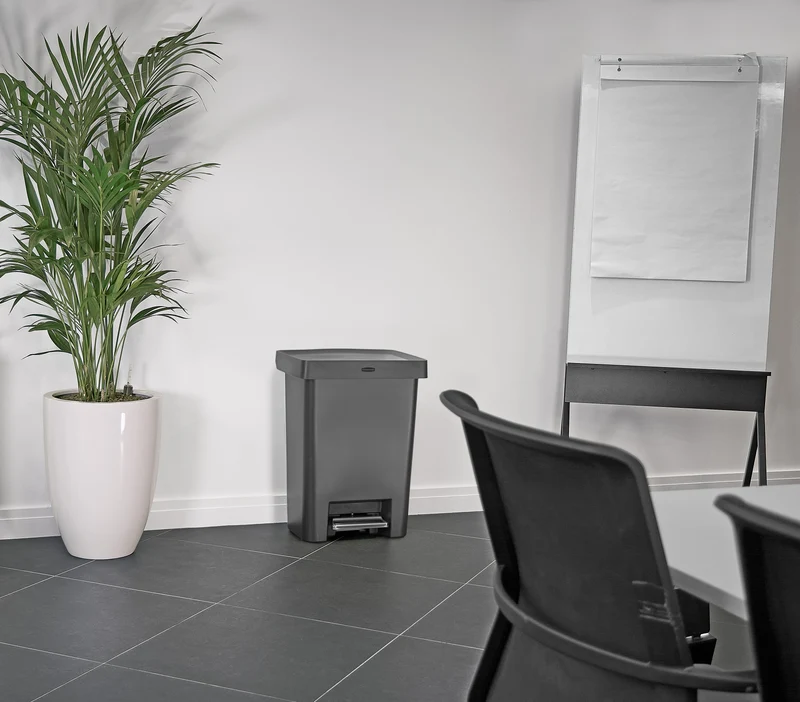 POUBELLE TRI 71L PÉDALE SIMPLE OU DOUBLE FLUX CHARCOAL