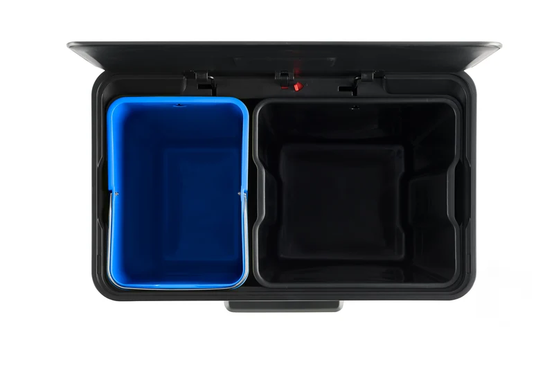 POUBELLE 60L ELITE INOX CHARBON