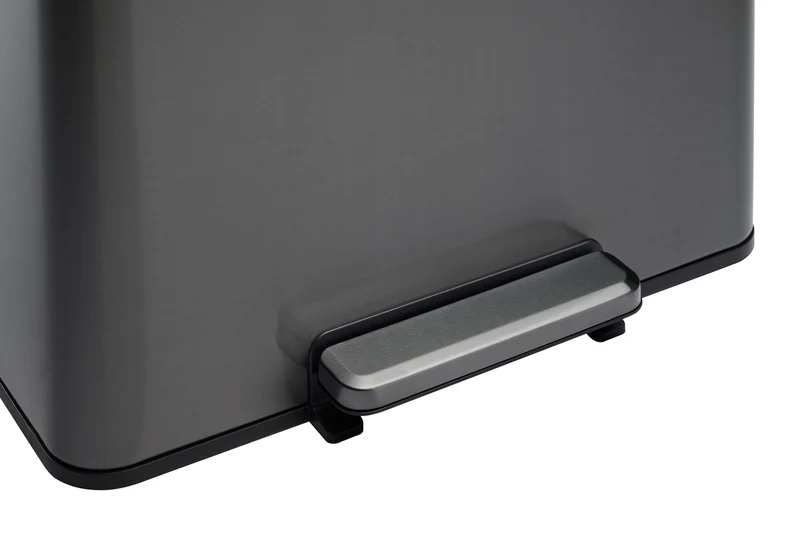 POUBELLE 60L ELITE INOX CHARBON