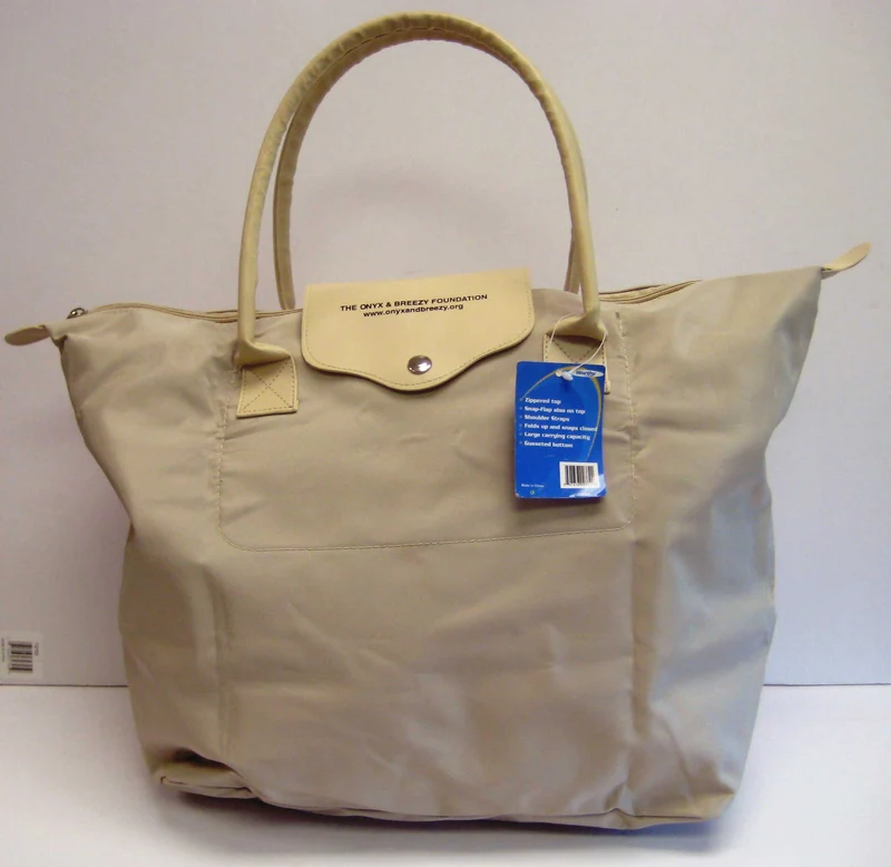 Beige Folding Tote