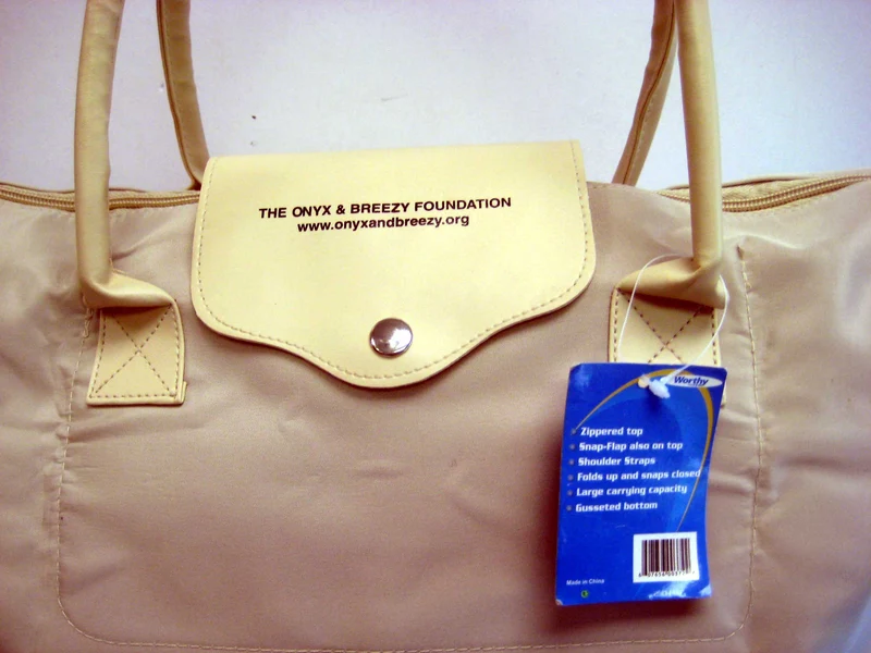 Beige Folding Tote