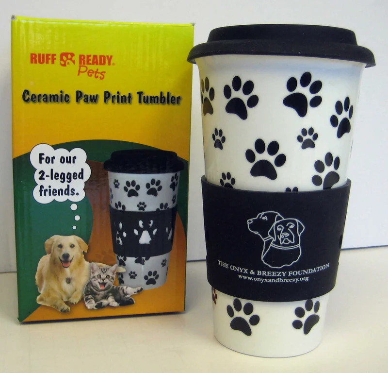 Ceramic Paw Print Tumbler